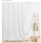 Craidlela Boho Farmhouse Chevron Fabric Shower Curtain White 72X72 New. Price: $24.63.