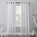Erica Crushed Sheer Voile Grommet Curtain Panel 84.00" X 51.00" New. Price: $15.20.