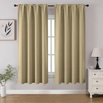 Cucraf Beige Blackout Curtains Inch Length 52"W X 54"L (pack Of 2), New. Price: $32.90.