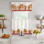 Elrene Home Fashions Autumn Pumpkin Grove Window Tier Set And Kitchen/caf Vala New. Price: $45.68.