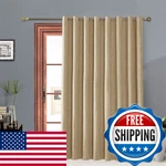 Melodieux Elegant Cotton Wide Blackout Curtains For Sliding Glass Door Living New. Price: $97.58.