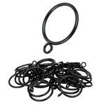 Manysky Curtain Rings With Eyelets, 48 Pack Metal Drapery 1.5 Inch, Black New. Price: $21.82.