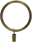 Rod Desyne 1931-14 2-1/2" Curtain Rings With Clip, Antique Brass New. Price: $14.38.