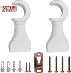 Antrader Wood Curtain Rod Brackets,white Support Bracket,window Hooks Fo New. Price: $13.10.