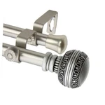 4702-485 Ornament Double Window Curtain Rod Set To 84-INCH Satin Nickel New. Price: $118.38.
