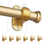 Andgoo 6 Pack Curtain Rod Brackets No Drilling, Gold Hooks Self Adhes... New. Price: $23.95.