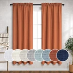 Mrs.naturall Burnt Orange Curtains For Bedroom 63 Inches Long,fall Pumpkin Fa... New. Price: $38.22.