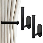 2 Pack Adhesive Metal Curtain Hooks And Tiebacks - No Drill Shaped Holdback... New. Price: $16.43.