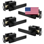 Knobonly 5 Pack Square Passage Door Levers Interior Black Handles Hallway New. Price: $110.56.