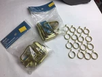 LOT/2 Kirsch Tulip Swag Holders Brass Hardware Kits #5470-63 And 16 Cafe Rings New. Price: $13.00.