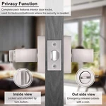 Knobonly 1 Pack Bathroom Door Levers Brushed Nickel Handles New. Price: $43.44.