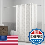 Hookless It's Snap! Jacquard Shower Curtain, 3-IN-1 Includes Fabric New. Price: $75.04.