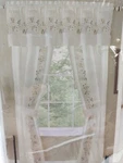 Achim Fairfield Piece Window Curtain Set 55IN X 84IN Floral Embroidered New. Price: $19.95.