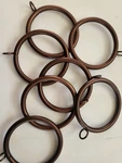 Kirsch Designer Metal Drapery Rings, Oil Rubbed Bronze W Eyelet, 1832050, Qty 10 Open. Price: $8.00.
