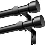 Titanock Pack Black Curtain Rod 17 To 128 Inch For Window 120 Adjustable New. Price: $64.19.