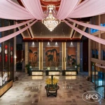 Deep Rose Ceiling Drapes For Wedding 5FTX30FT Sheer Curtains Chiffon Drapin New. Price: $169.25.