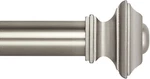 Ivilon Treatment Window Curtain Square Design 1/8 Rod. 48-86" Satin Nickel Open. Price: $18.99.