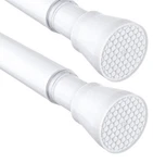 Mexau Shower Curtain Rod 45-77 Inch White Tension Open. Price: $21.00.