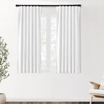 Shineland Bathroom Curtains Window, Back Tab Short White Solid Privacy Curtai... New. Price: $38.30.