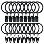 1.5 Inch Curtain Rings, 20 Pcs Black Hooks, Rustproof Metal R... New. Price: $14.36.