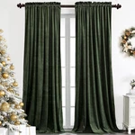 Benedeco Green Velvet Curtains For Bedroom Window Super Soft Luxury Drapes New. Price: $66.19.