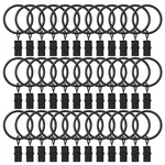 Boomiboo 36 Curtain Rings With Clips, Drapery 1.26" Pack, Black New. Price: $10.36.