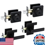 Goldenwarm Black Exterior Door Lock Set Front Deadbolt Square New. Price: $91.93.
