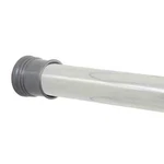 Zenna Neverrust 44" - 72" Aluminum Adjustable Tension Shower Curtain Rod, Chrome New. Price: $21.35.