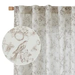 Vangao Linen Floral Curtains For Living Room 84 Inch Length Taupe Drapes Back... New. Price: $81.89.