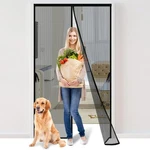 Magnetic Screen Door Fit 32" Wide X 80" High, Polyester-black New. Price: $24.53.