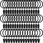Llpjs Pack Metal Curtain Rings With Clips, 1.5" D Set Of 60, Black New. Price: $25.63.
