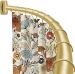 Ynl Curved Shower Curtain Rod 35-82IN(2.9-6.8FT), Gold Round 35''-82'', New. Price: $55.70.