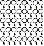 Tejatan - 2 Inch Set Of Metal Curtain Rings With 40, Black New. Price: $24.53.