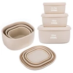 Tolare Set Of 3 Silicone Food Storage Containers, Nesting White New. Price: $28.19.