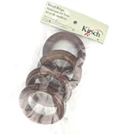 Kirsch Wood Trends 2" Ribbed Rings 5502EG085 Walnut Use With Pole Set Of 4 New. Price: $10.00.