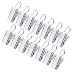 Janyun 120 Pack Heavy-duty Hook Clip Set Metal Curtain Sliver, Silver New. Price: $17.65.