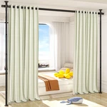 Adjustable Floor-to-ceiling Room Divider Curtain Rod, No Drill, Black New. Price: $60.99.