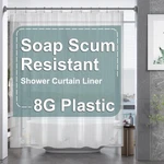 Amazerbath Plastic Shower Curtain Liner, 72 X 65 Inches Eva 8G Heavy Duty Clear New. Price: $19.69.