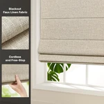 Lazblinds No Tools Drill Cordless Roman Shades Blackout 24" X 60" Open. Price: $45.95.