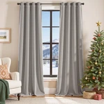 Lazzzy Velvet Curtains Light Gray Thermal Insulated Soundproof Noise... Open. Price: $57.61.