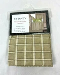 Achim Home Furnishings Tan Plaid Rod-pocket Pair Window Curtain Tier, 58"X24" New. Price: $24.99.