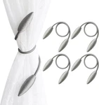 Valea Home Pieces Curtain Tiebacks Clips Creative Set Of 4, Silver Grey New. Price: $32.57.