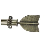 Feather Adjustable Window Curtain Rod Set 66 To 120-INCH Antique Brass New. Price: $21.99.