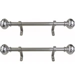 Decopolitan Twist Knob Curtain Rod 12-20 Drapery Set Pair New. Price: $10.00.