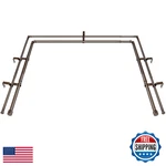 Hotozon 1" Heavy Duty Double Bay Window Curtain Rod 36-72" Center New. Price: $90.73.