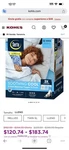 Serta Soothing 3X Cooling Gel Memory Foam 18" 28" Queen Pillow White Nob New. Price: $44.00.
